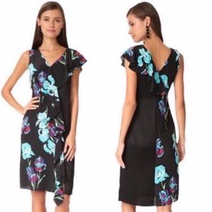 Diane Von Furstenberg Asymmetrical Midi Dress Size 12